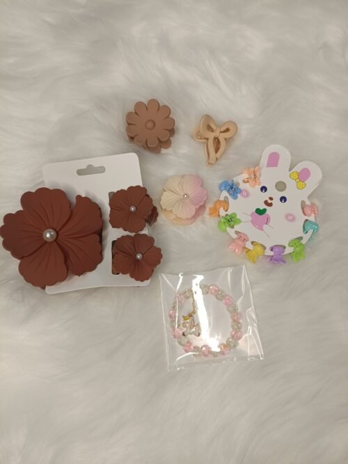 Premium Matte finished Korean clips Combo - Pastel Orange