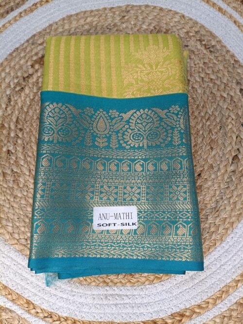 Soft Silk - Vaira oosi Saree - Light Green