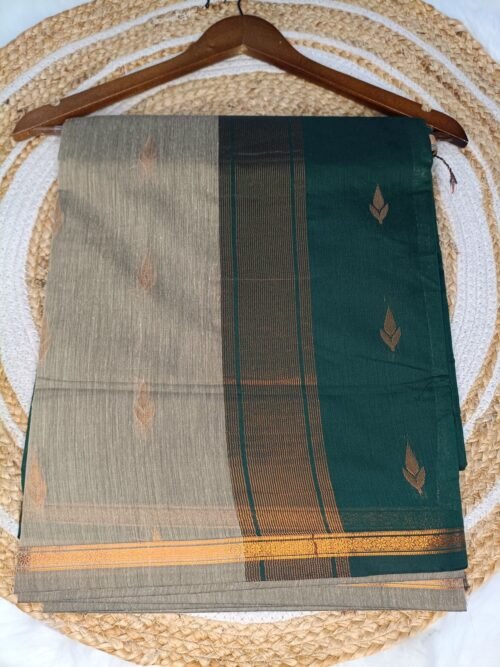 Maheshwari Cotton - Gray (Small Border)