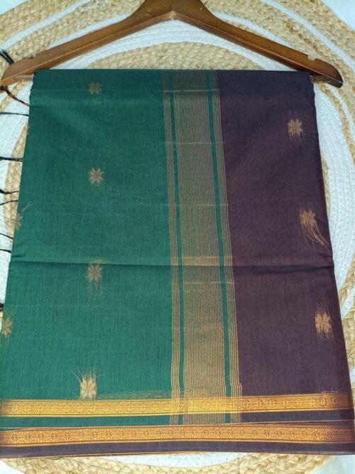 Maheshwari Cotton - Green (Small Border)