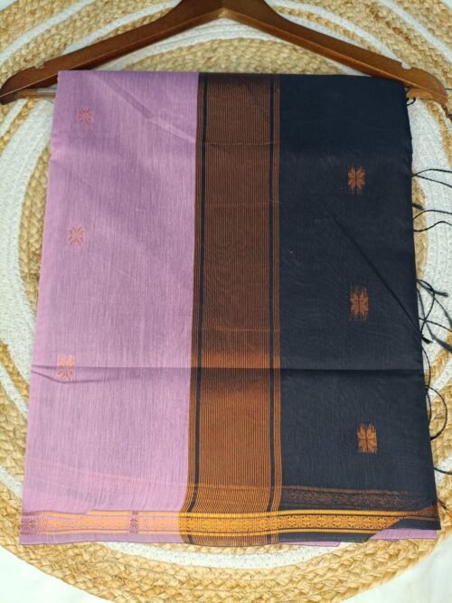 Maheshwari Cotton - Lavender (Small Border)