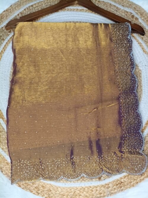 Premium Space Silk Saree - Jarkhan work