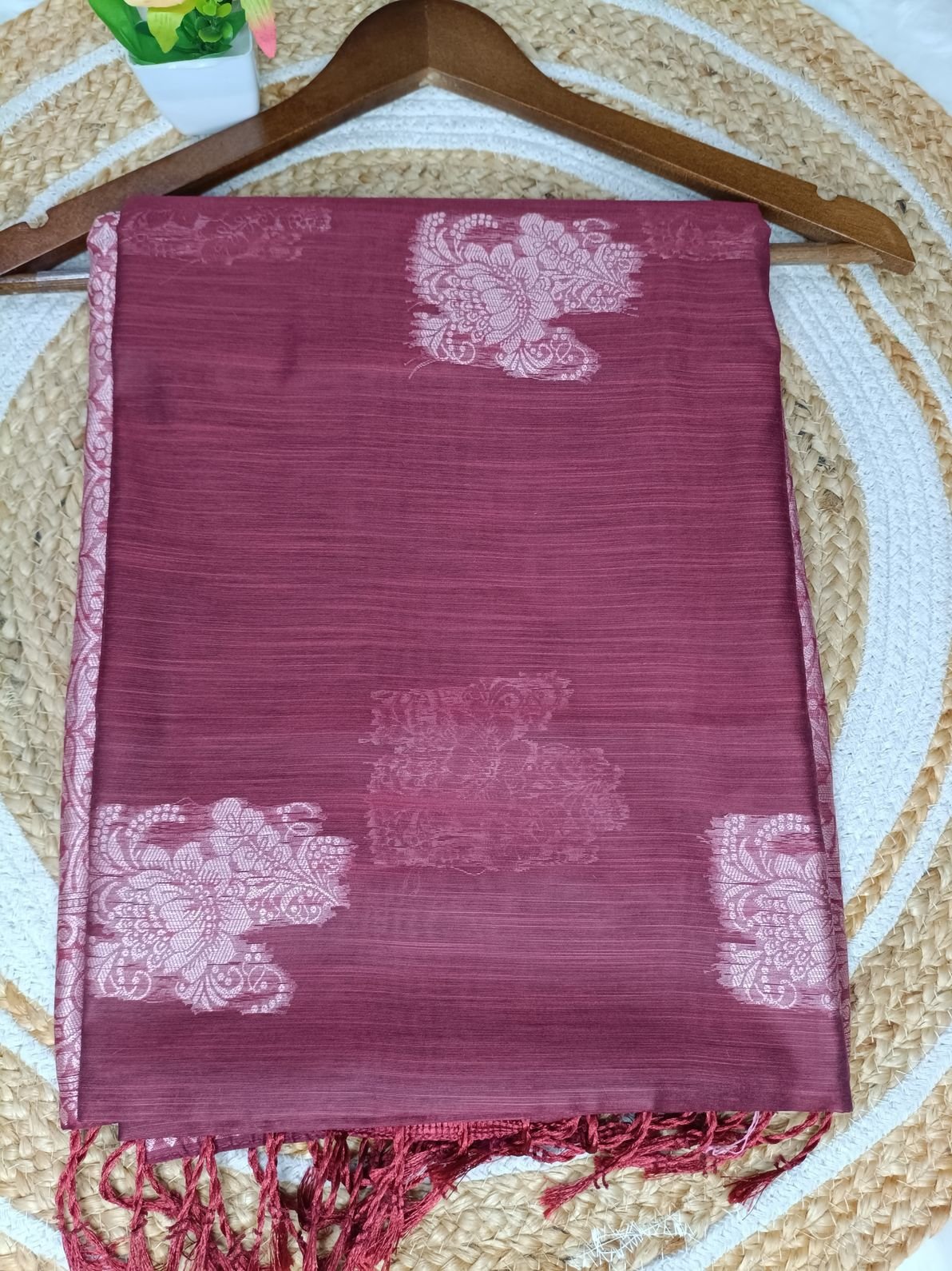 Premium Aishwarya Cotton Saree with Woven Floral Butta & Rich Jacquard Border